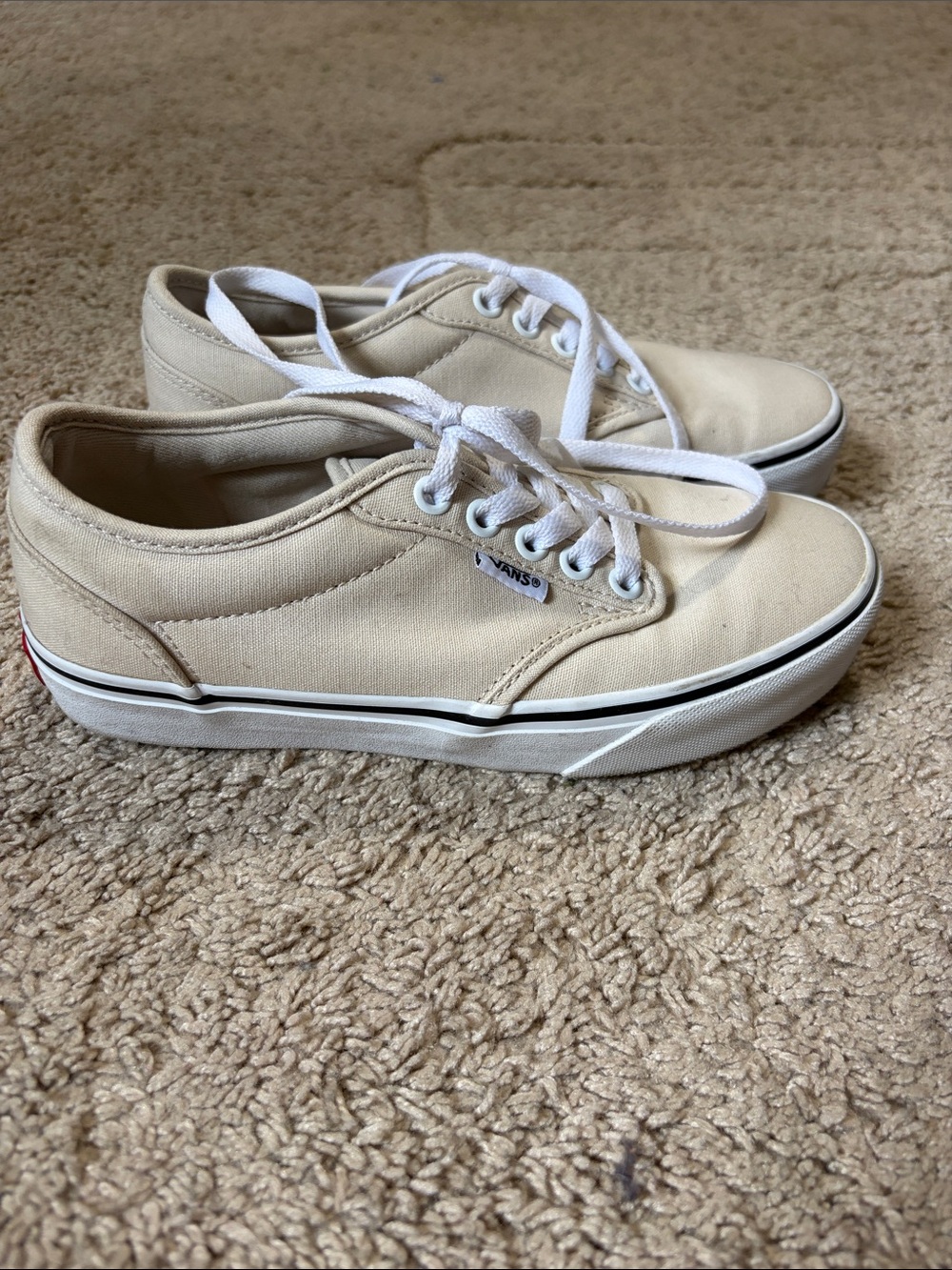 Vans Atwood Rainy Day Khaki Women's Canvas Skate Shoes - Size 6